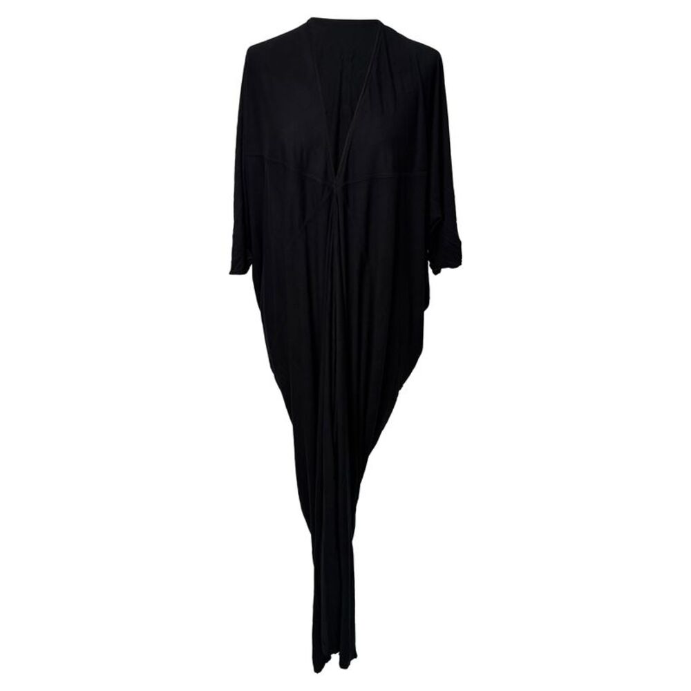 Rick Owens Concordians Kite Maxi Dress in Black Viscose